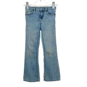 LEVI'S 726 Flare Jeans Mid Rise Slim Fit Light Wash Light Blue Denim Kids Sz 6